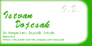 istvan dojcsak business card